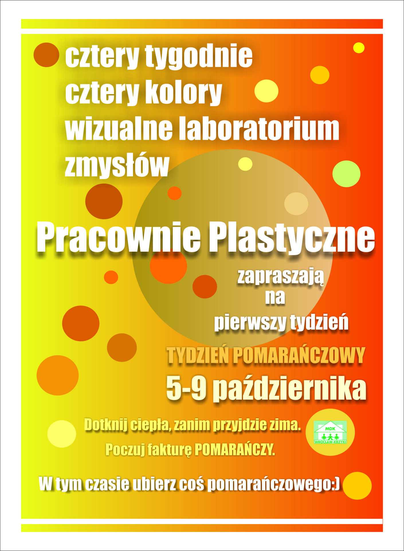 Pracownie plastyczne MDK-Krzyki zapraszają na “Kolorowe Tygodnie”